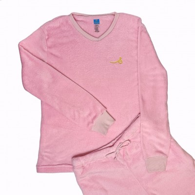 Pijama Térmica Unitono rosado claro adulto